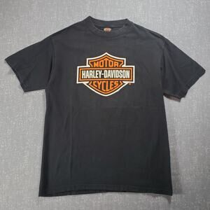 Y2K Harley Davidson Fort Smith Arkansas Black Graphic Tee Shirt